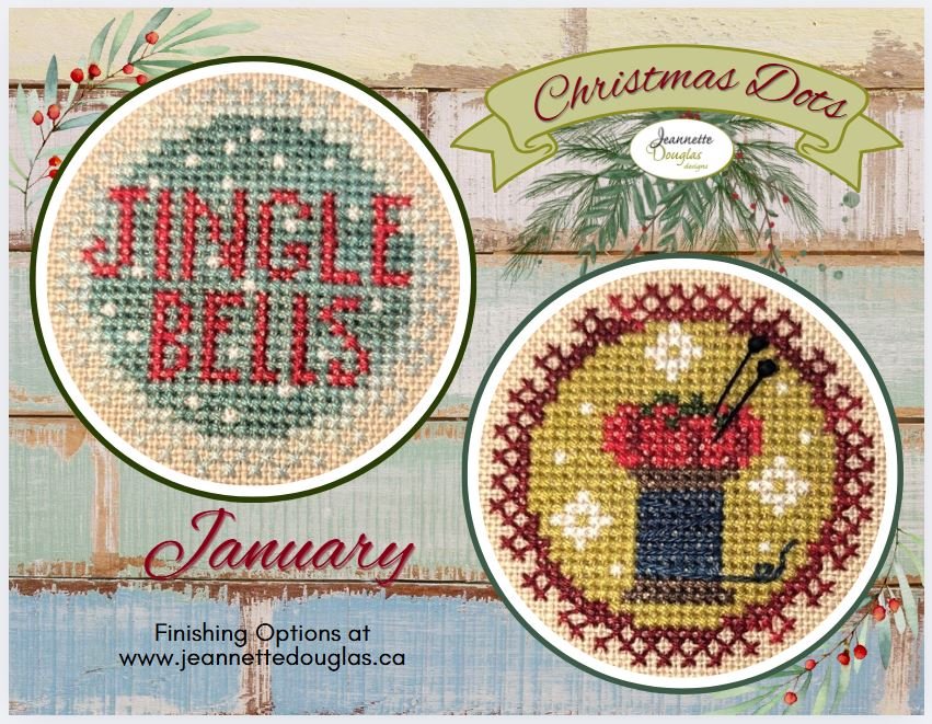 Christmas Dots January Cross Stitch Pattern by Jeannette Douglas Designs