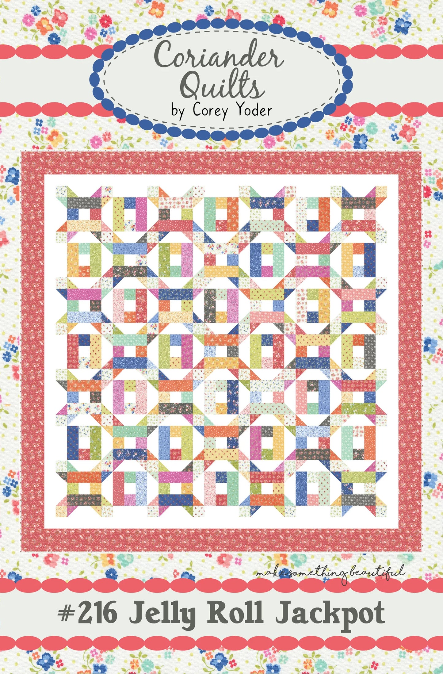 Jelly Roll Jackpot Quilt Pattern by Corey Yoder of Coriander Quilts