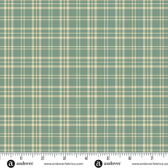 Jingle Bell Pyjama Plaid Blue A10356B by Laundry Basket Quilts for Andover (sold in 25cm increments)