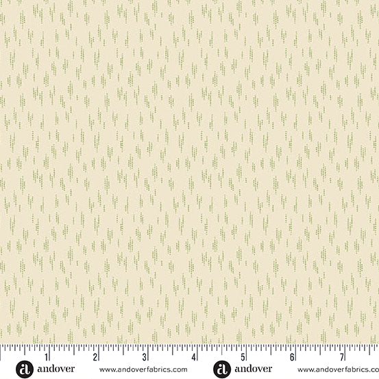 Jingle Bell Snow Shower Sage A10358L by Laundry Basket Quilts for Andover (sold in 25cm increments)