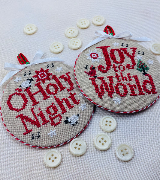Joyful Christmas Ornaments 2025 Cross Stitch Pattern by Stitches by Ethel