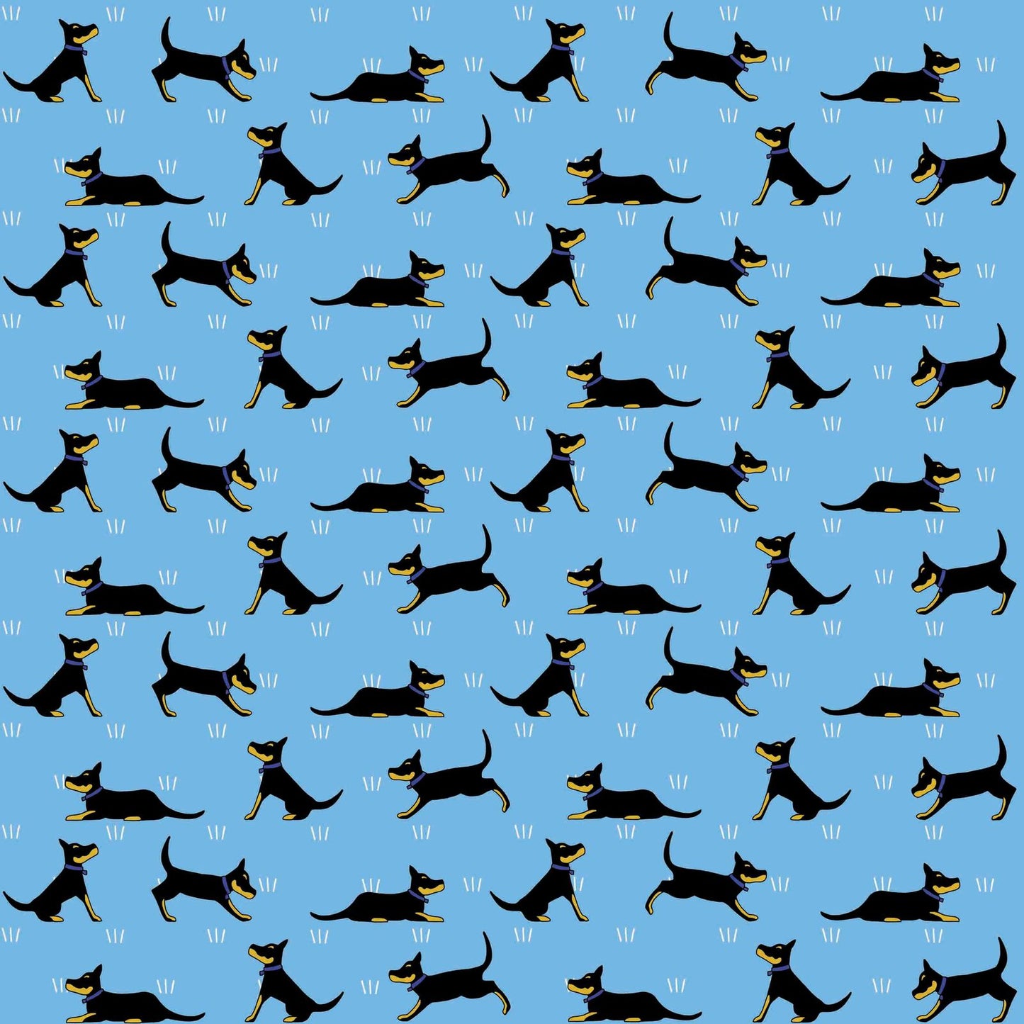 Kelpies on Blue by Red Tractor Designs (sold in 25cm increments)