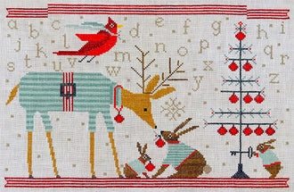 Kind & Gentle Woodland Holiday Sampler Cross Stitch Pattern by Artful Offerings