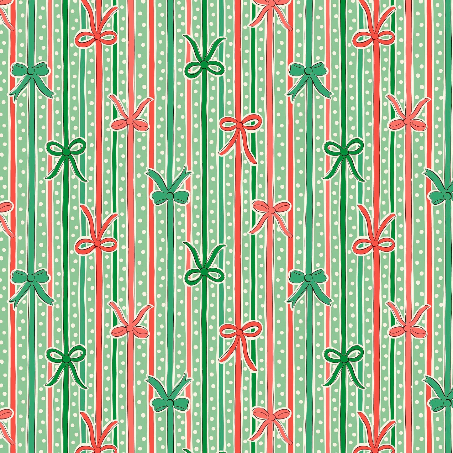 Festive Magic Ribbon Stripe LO1667521C by Liberty Fabrics (sold in 25cm increments)