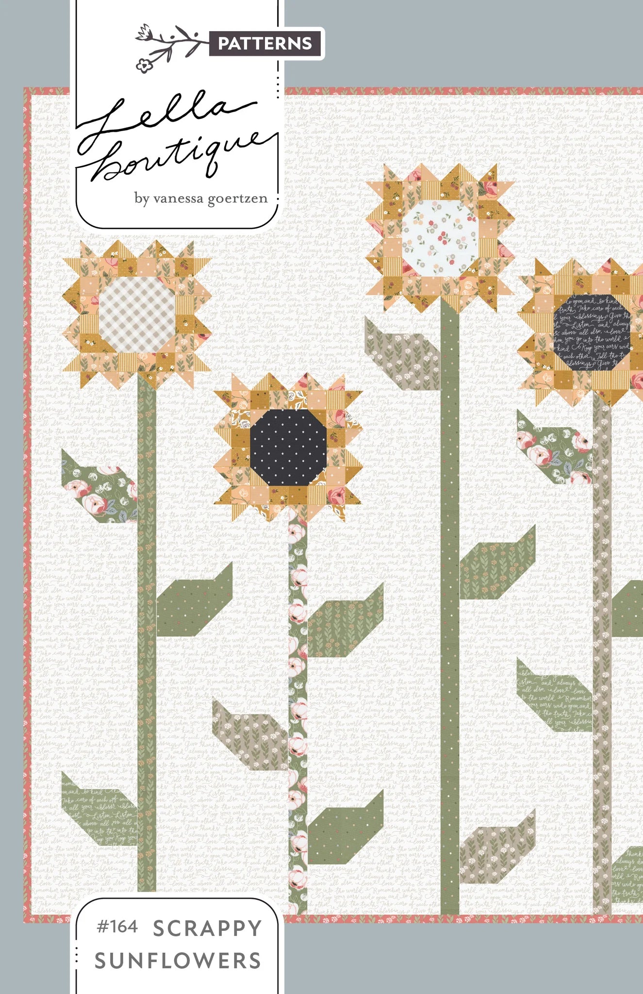 Scrappy Sunflowers Quilt Pattern Lella Boutique