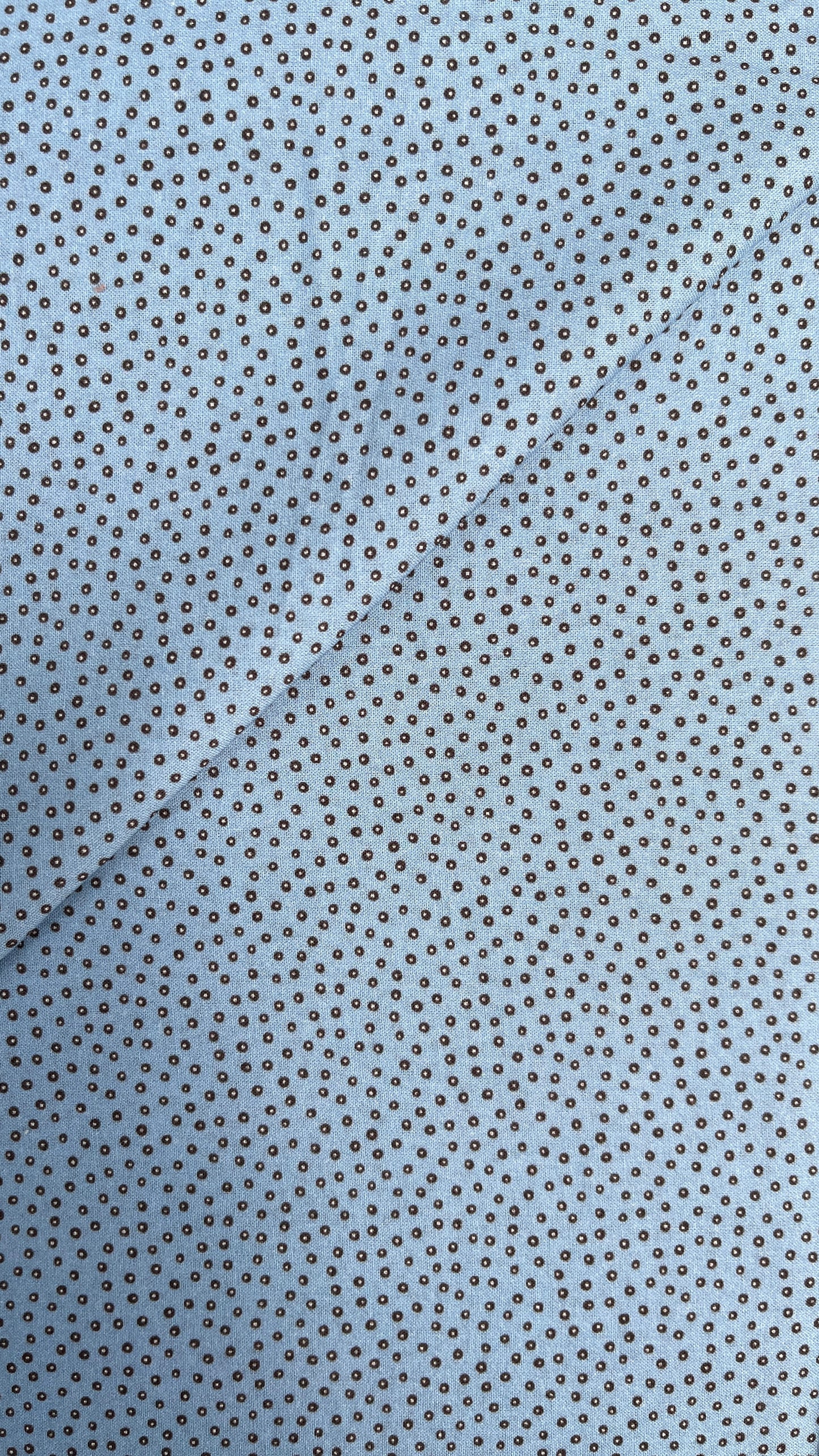 Black Dot on Blue Voile PV140034 by La Ta Te (sold in 25cm increments)