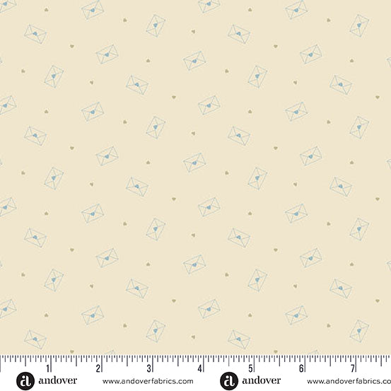 Special Delivery Love Letters Stationary A10486L by Laundry Basket Quilts for Andover Fabrics (sold in 25cm increments)