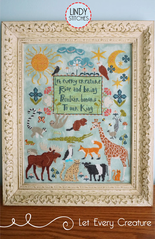 Let Every Creature Cross Stitch Pattern by Lindy Stitches