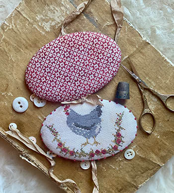 Little French Hen Needle Book Cross Stitch Pattern by Stacy Nash