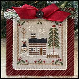 Log Cabin Christmas 9 - Mr Snow Cross Stitch Pattern Little House Needleworks
