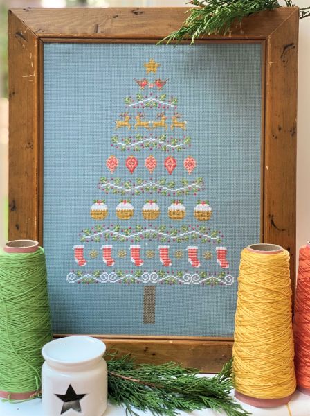 Robin Christmas Tree Cross Stitch Kit by Historical Sampler Company