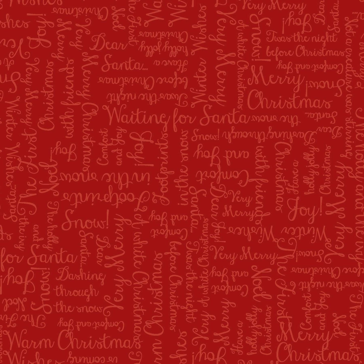 One Snowy Day Christmas Greetings Dark Red 10378R2 Hannah Dale of Wrendale Studios for Maywood Studio (sold in 25cm increments)