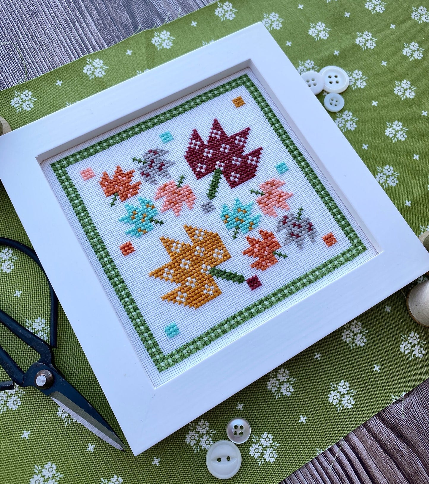 Maple Sky Mini Cross Stitch Pattern by Count Your Stitches Designs
