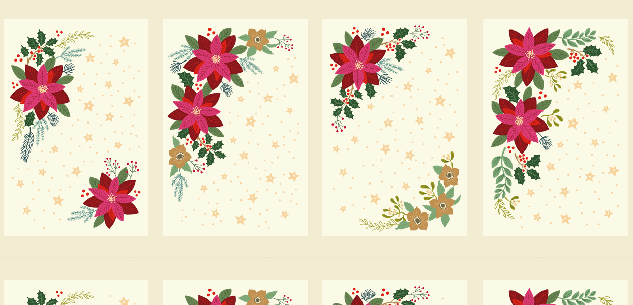 All is Bright Placemat Panel SH27 by Stuart Hillard for Lewis & Irene Fabrics