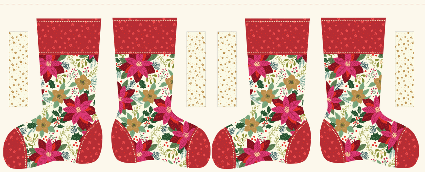 All is Bright Stocking Panel SH29 by Stuart Hillard for Lewis & Irene Fabrics