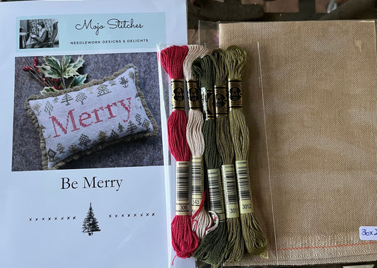 Be Merry (DMC) Cross Stitch Kit Mojo Stitches