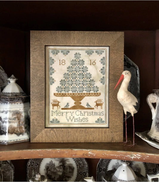 Merry Christmas Wishes Cross Stitch Pattern by Kathy Barrick