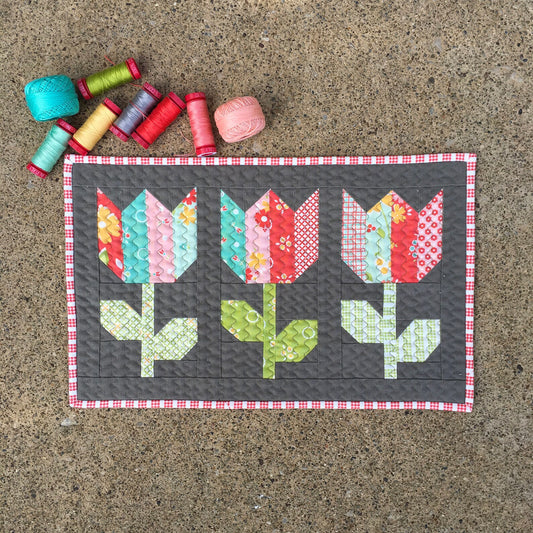 Tulip Market Mini Quilt Pattern by Corey Yoder of Coriander Quilts