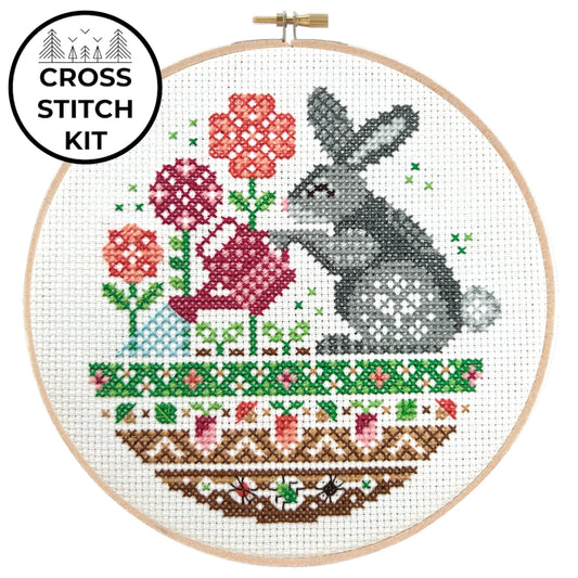 Mr Green Thumb Cross Stitch Kit by Pigeon Coop Designs