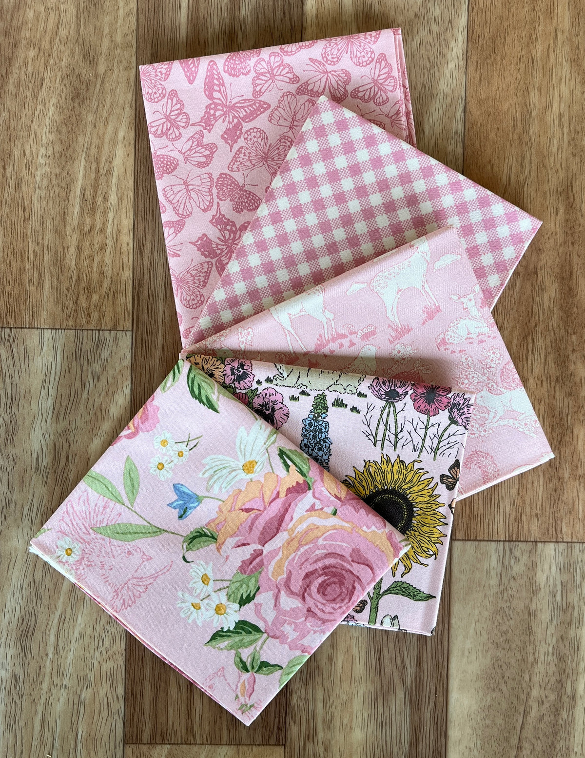 My Secret Garden Pink Fat Quarter Bundle by Stacy Iest Hsu for Moda Fabrics