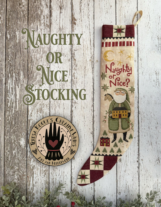 Naughty or Nice Cross stitch pattern by Teresa Kogut