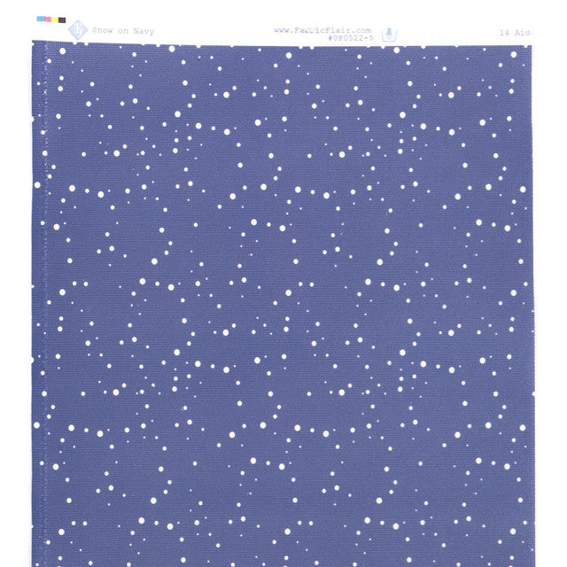 Fabric Flair Snow on Navy 14ct Aida Pre-cut