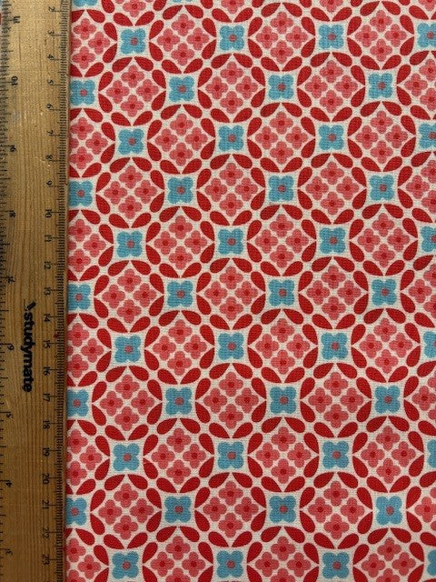 Flowers Days 70's Design CHU055-4A Flower Circles by Koko Seki (sold in 25cm increments)