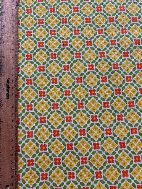 Flowers Days 70's Design CHU055-4E Flower Circles by Koko Seki (sold in 25cm increments)