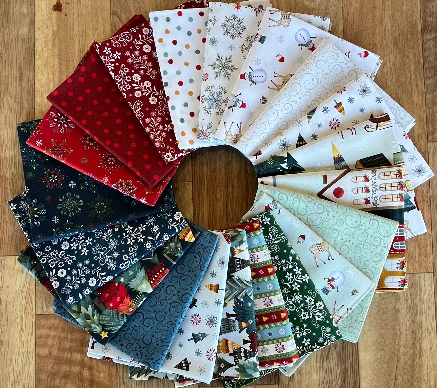 Nordic Holiday Village Fat Quarter Bundle by Mary Jane Carey for Henry Glass Fabrics