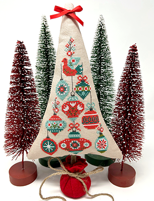 Nordic Ornament Tree Cross Stitch Pattern by Tiny Modernist