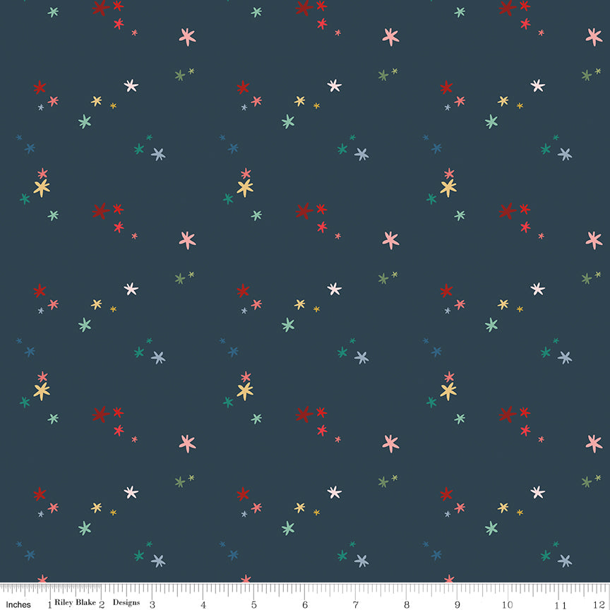 Nutcracker Tradition Christmas Magic C17676-Midnight by Jennifer Long for Riley Blake Fabrics (sold in 25cm increments)