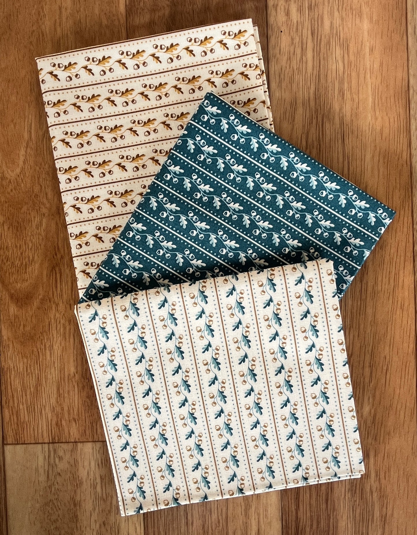 Oakleigh Leaf Stripe Fat Quarter Bundle by Judy Jarvi for Andover Fabrics