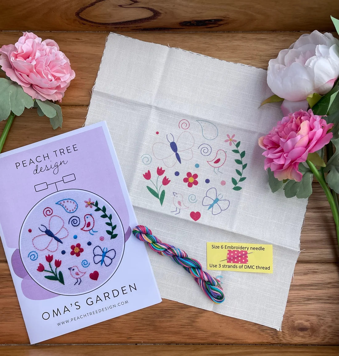Oma's Garden Embroidery Kit from Peach Tree Designs