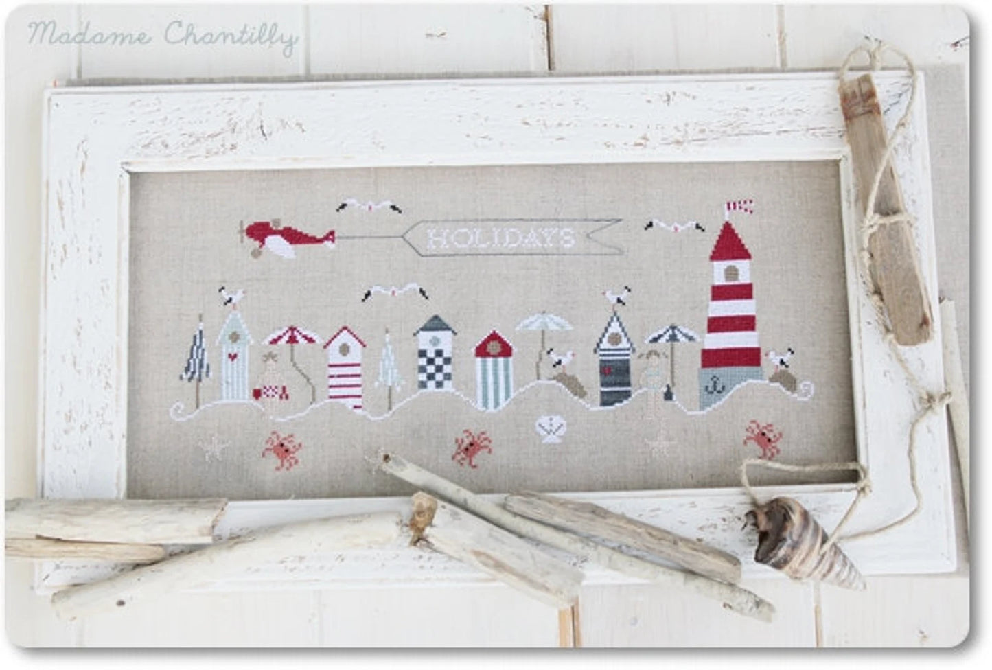 On the Beach Cross Stitch Pattern by Madame Chantilly