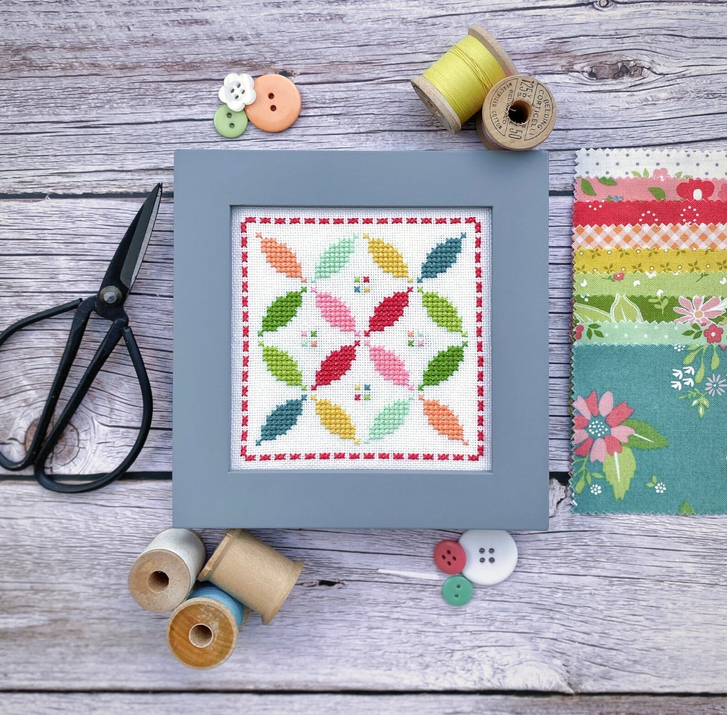 Orange Peel Mini Cross Stitch Pattern by Count Your Stitches Designs