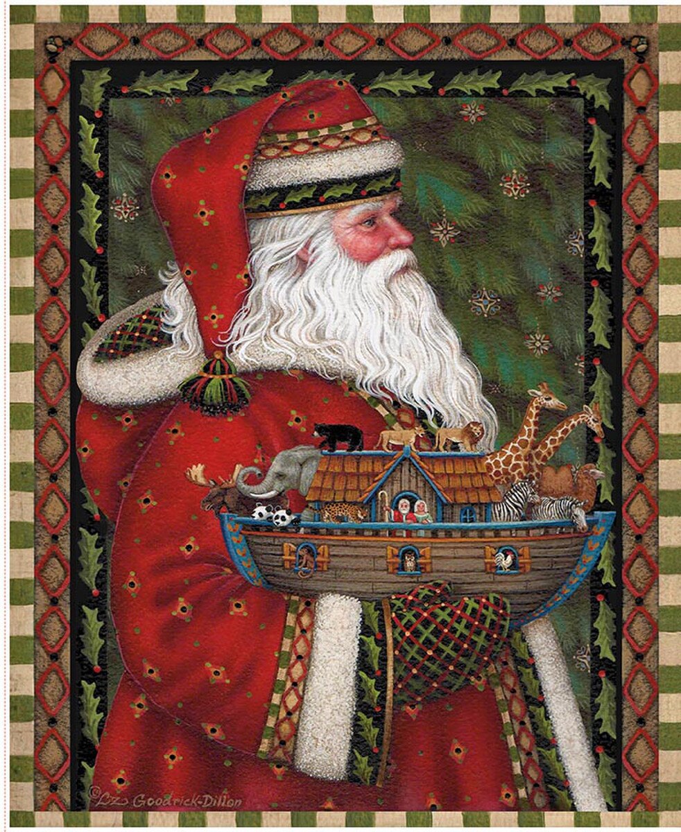 Picture a Christmas II Santa and Ark Panel PD17981 by the RBD Designers for Riley Blake Designs