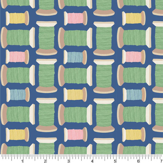 Color Stitch Spool & Tidy PH0554 by Rebecca Jane Woolbright for Phoebe Fabrics (sold in 25cm increments)