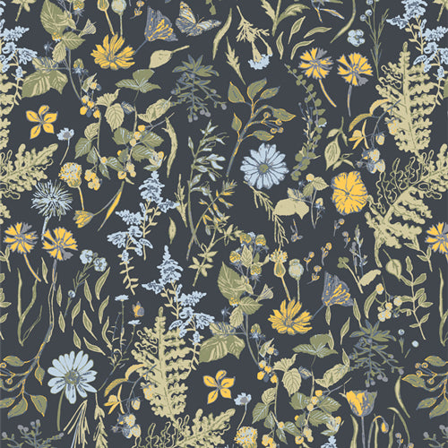Potager Peaceful Meadow Dusk PTG43403 by Sharon Holland for Art Gallery Fabrics (sold in 25cm increments)