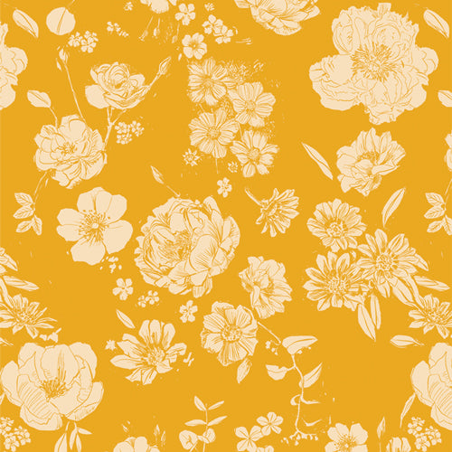 Potager Flowers for Mom Sunshine PTG43405 by Sharon Holland for Art Gallery Fabrics (sold in 25cm increments)