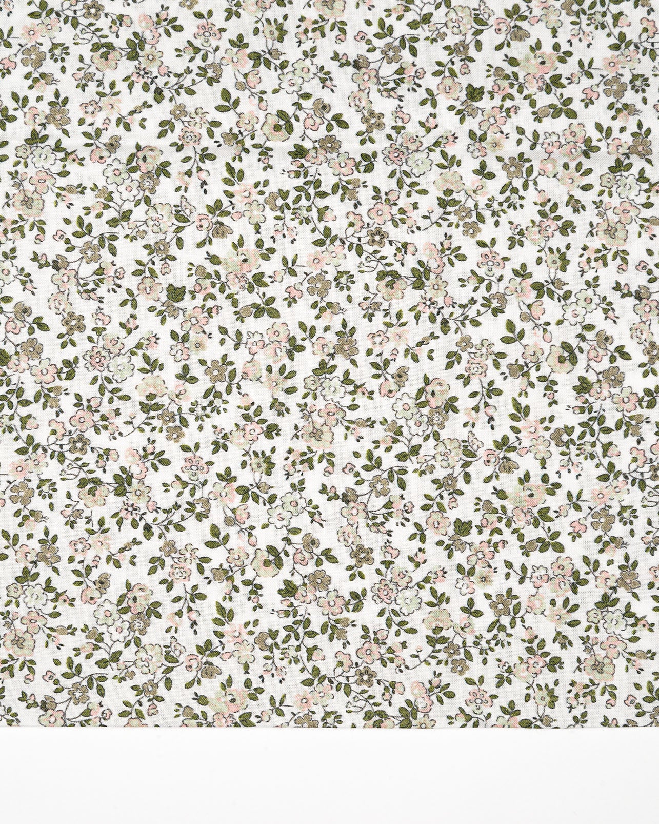 Olive Ditsy Flowers Voile LAPV159041 by La Ta Te (sold in 25cm increments)