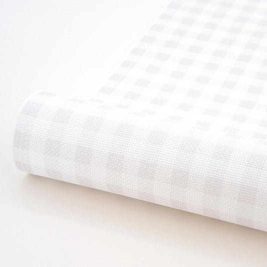 Fabric Flair Pale Grey Gingham 36ct Linen Pre-Cut