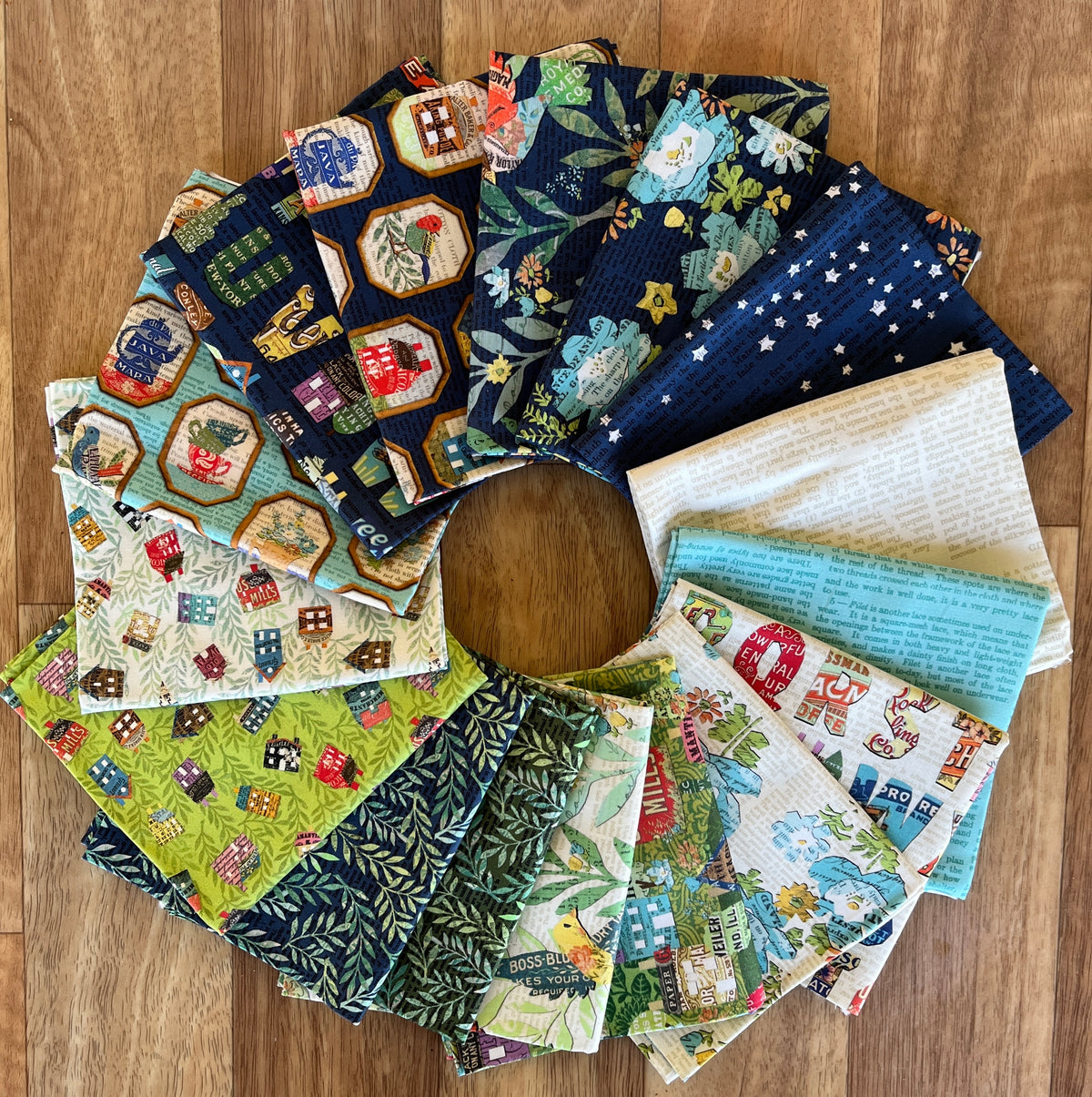 Paper Hamlet Fat Quarter Bundle by Cathe Holden for Moda fabrics