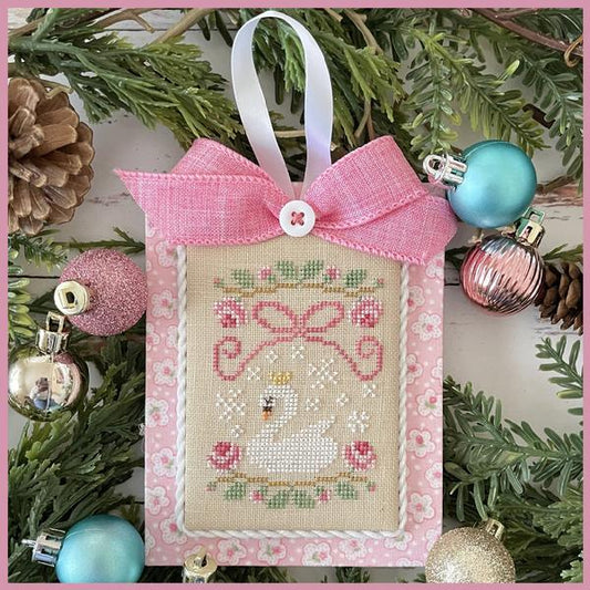 Pastel Collection 10 Christmas Swan Cross Stitch Pattern Country Cottage Needleworks
