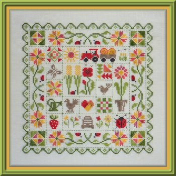 Patchwork Ete Cross Stitch pattern by Jardin Prive