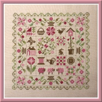 Patchwork Printemps Cross Stitch pattern by Jardin Prive