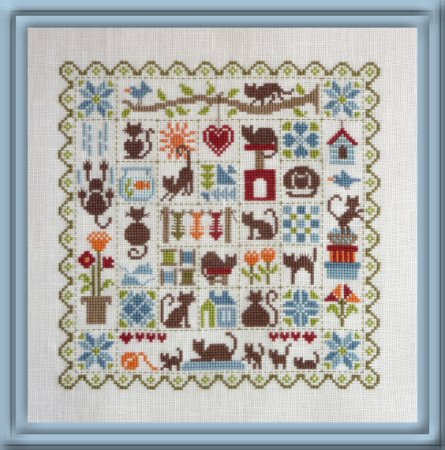 Patchwork aux Chats Cross Stitch pattern by Jardin Prive