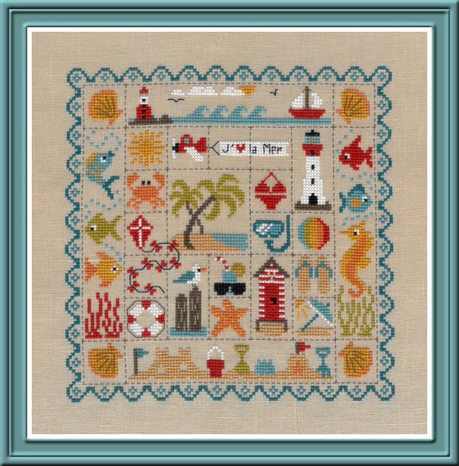 Patchwork de la Plage Cross Stitch pattern by Jardin Prive