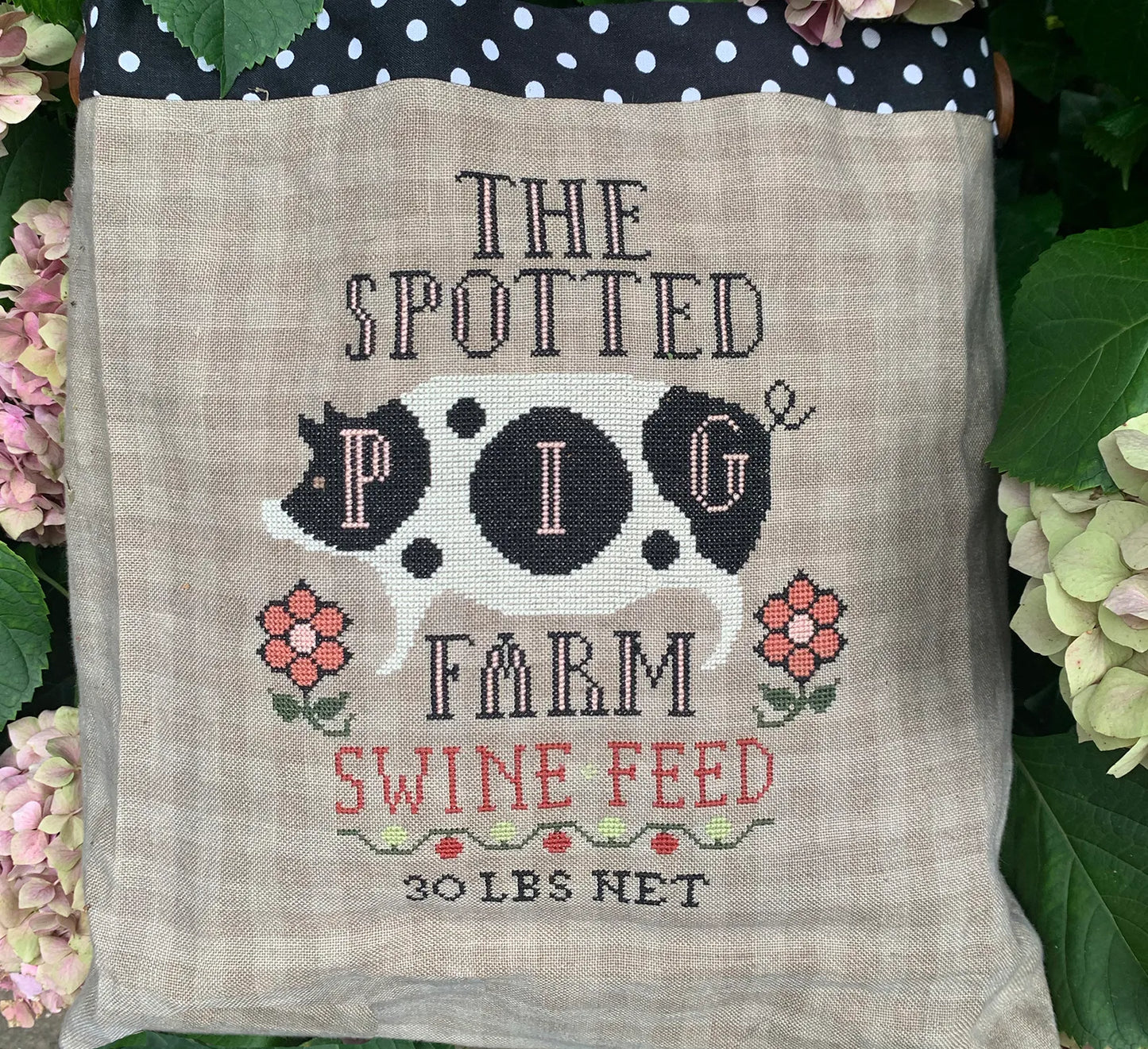 Pig Feed Sack Cross Stitch Pattern by Carriage House Samplings