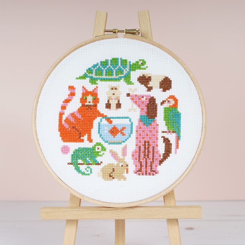 Playful Pets Cross Stitch Kit by Caterpillar Cross Stitch