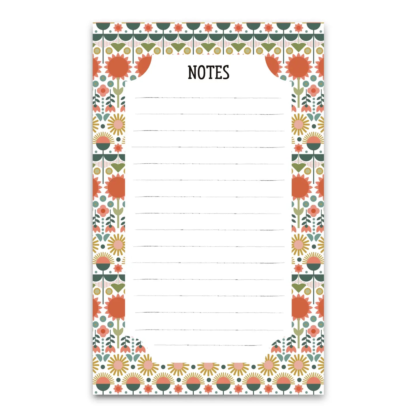Gingiber Popping Flowers Notepad